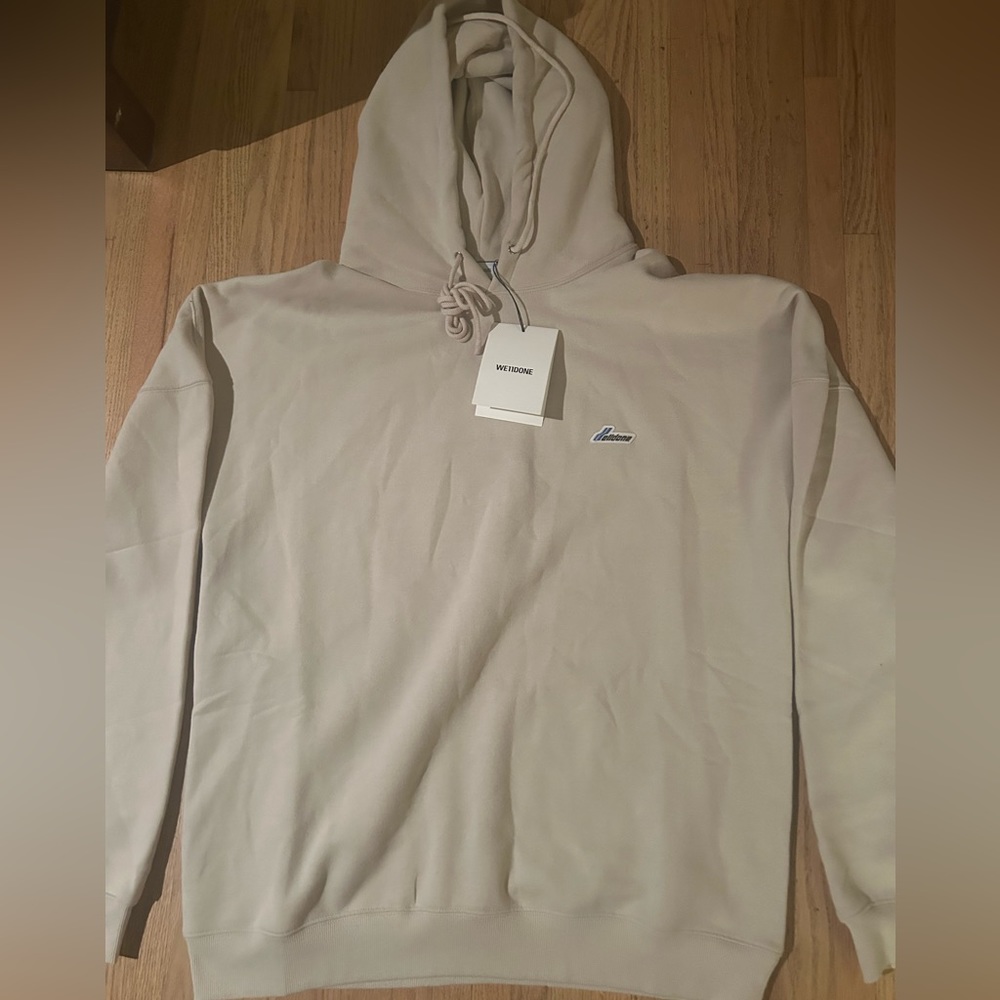 We11done Ivory Wappen Logo Hoodie